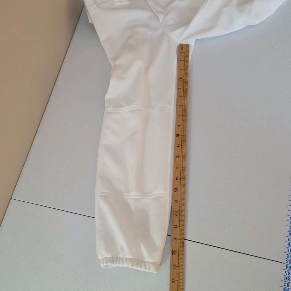 NWT Mizuno Softball Pants Womens Small White Elastic Bottom Double Knit Baseball - Picture 8 of 10